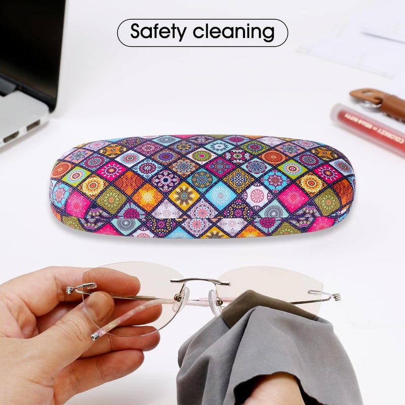 PERFECTSIGHT Store Hard Shell Eyeglasses Case, PU Leather Protective Glasses Case, Cute Eyeglass Case for Women Men Girls - Image 4